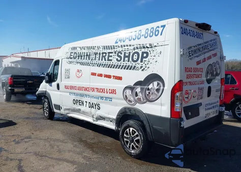 2024 Ram Promaster 2500 Slt+ High Roof 159 Wb from USA, damaged, VIN 3C6LRVDG8RE118686